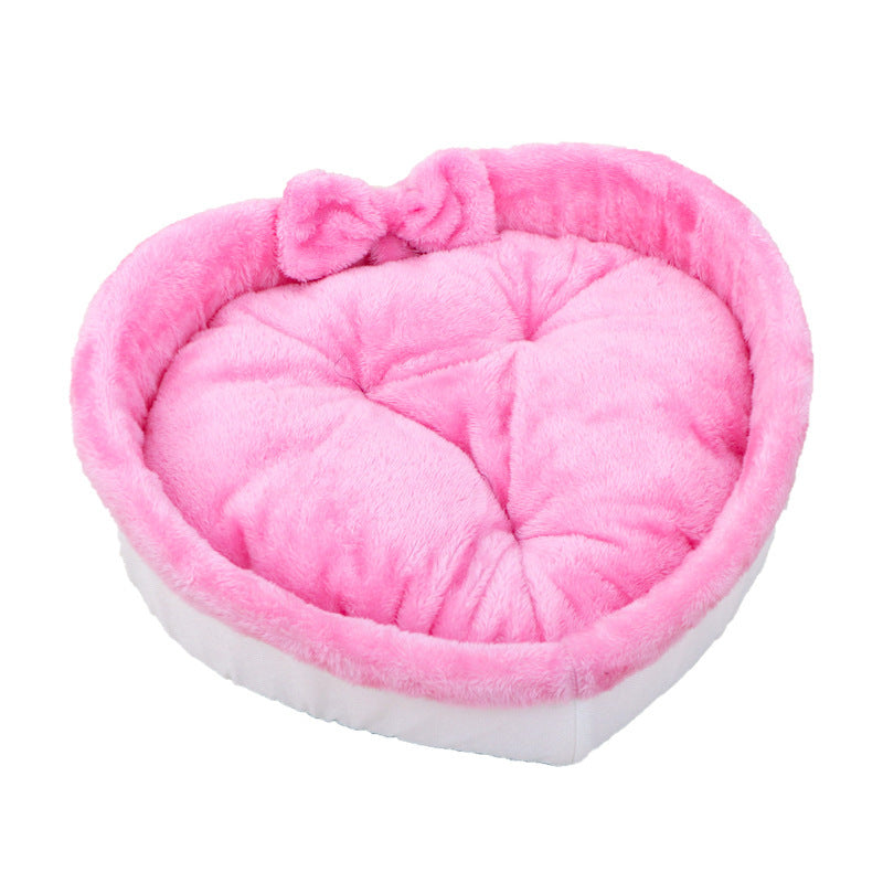 Heart Shape Soft Cozy Pet Bed