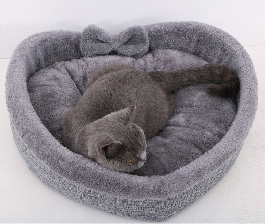 Heart Shape Soft Cozy Pet Bed