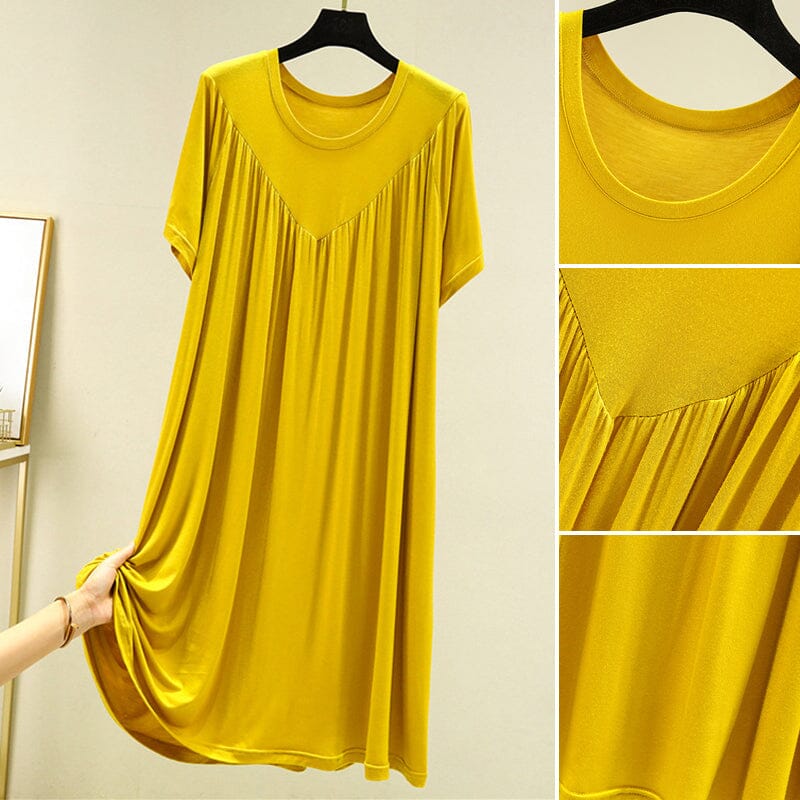 Super Soft Comfortable Short Sleeve Loose Pajama Dress