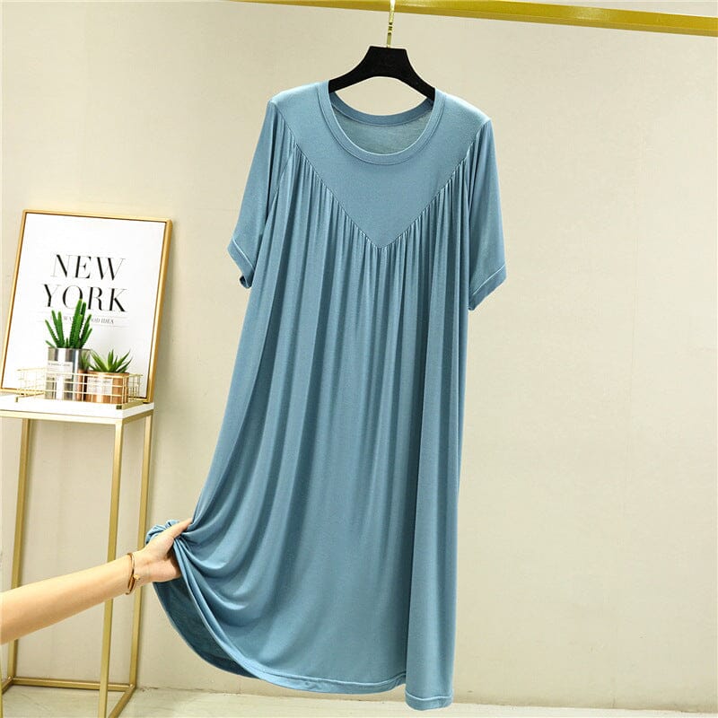 Super Soft Comfortable Short Sleeve Loose Pajama Dress