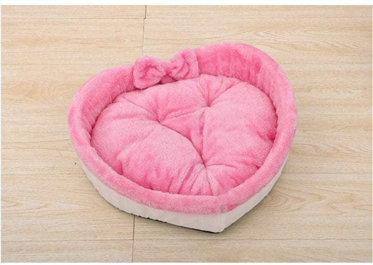 Heart Shape Soft Cozy Pet Bed