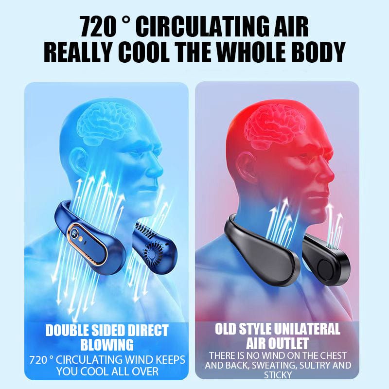 NeckBreeze: The Digital Display Bladeless Neckband Air Cooler