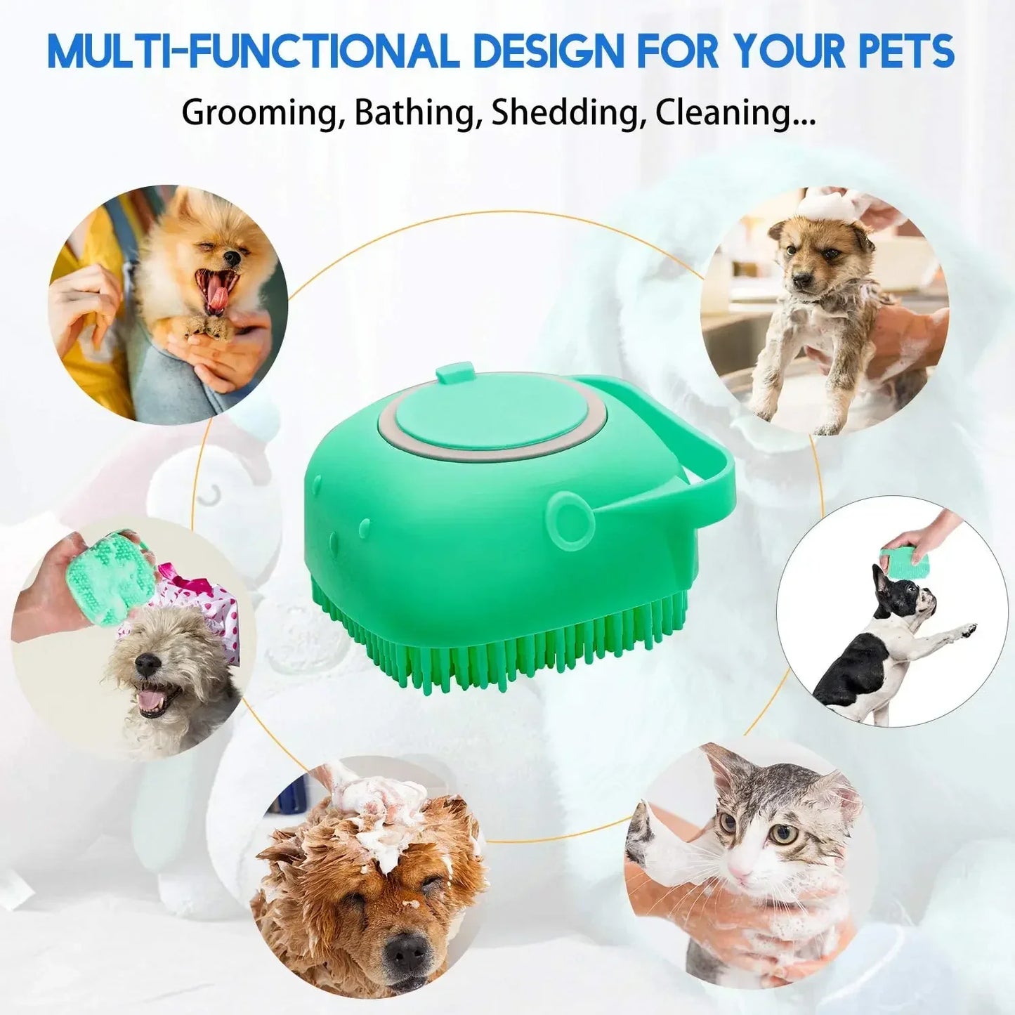 2 In 1 Pet Shampoo Brush