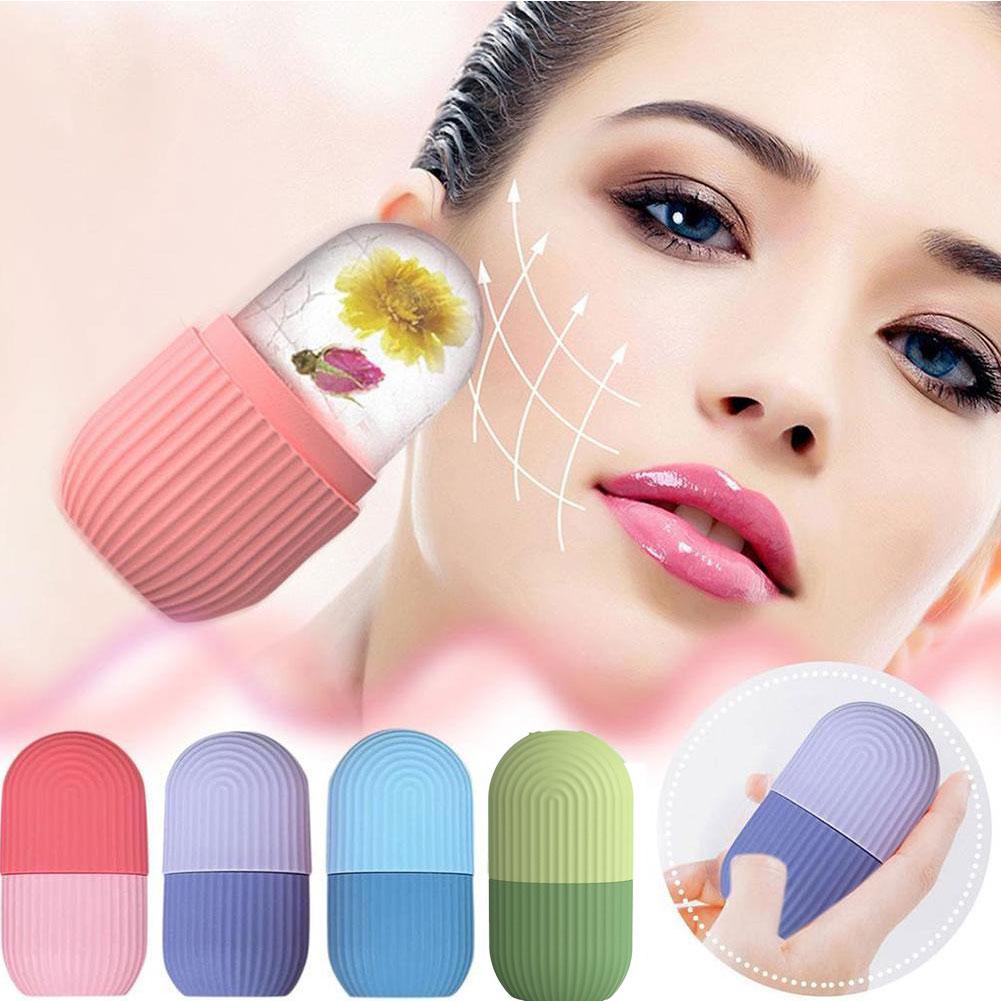 Silicone Facial Ice Cube Tray & Massage Roller